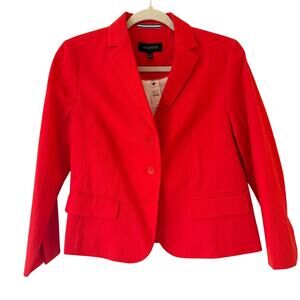 Talbots Red Tailored Blazer Jacket Size 6 NWT Classic Preppy Workwear